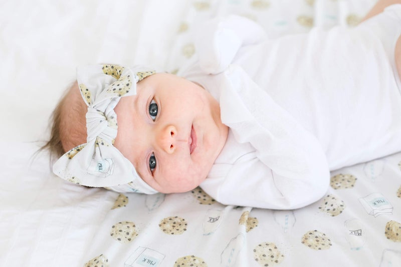 Copper Pearl Baby Bows: Stylish Headbands for Baby Girls, Premium Soft and Stretchy Baby Headbands, Perfect for Newborns, Trendy Designs - Chip - Image 5